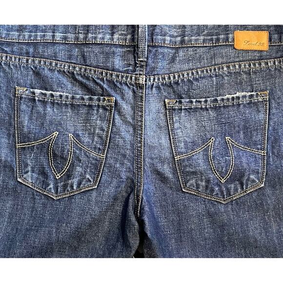 Anthropologie Level 99 Sarah Twisted Seam Tomboy Selvedge Dark Wash Jeans Sz 27 - Picture 2 of 9